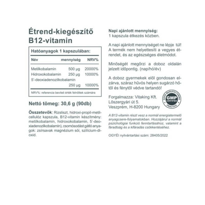Vitaking B-12 Vitamin 1000mg 90db