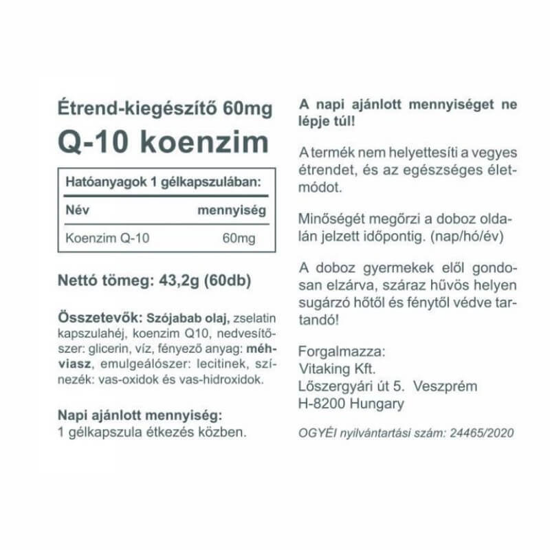 Vitaking Q10-Koenzim 60mg 60db